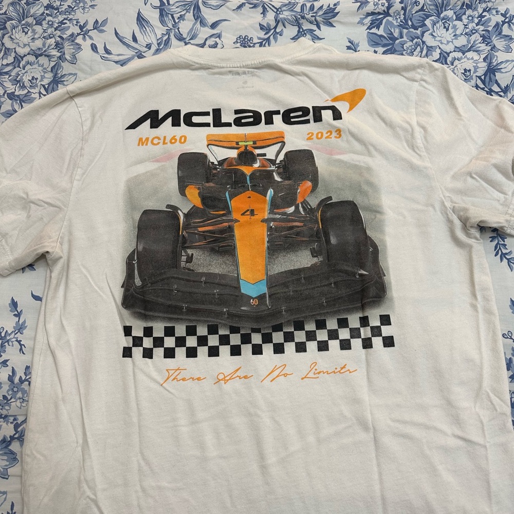 Hollister White McLaren Graphic Tee
